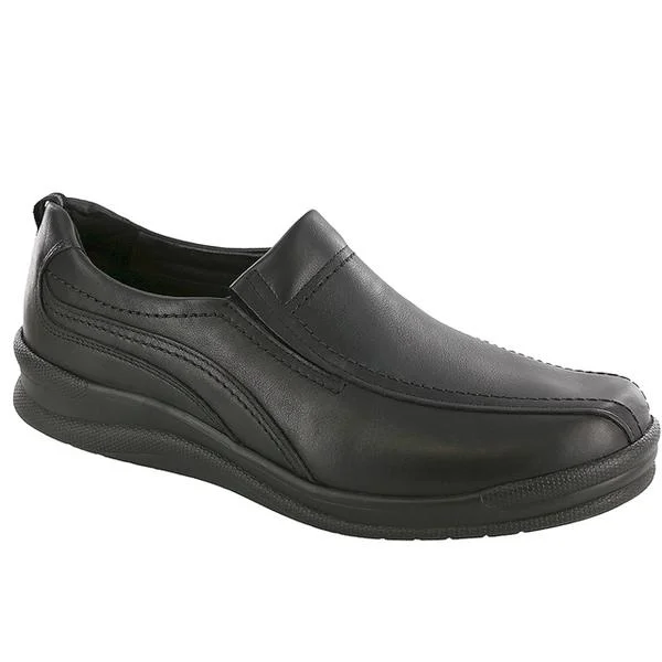 Loafers for warm tones-SAS Cruise On Loafer Black Leather (Men's)