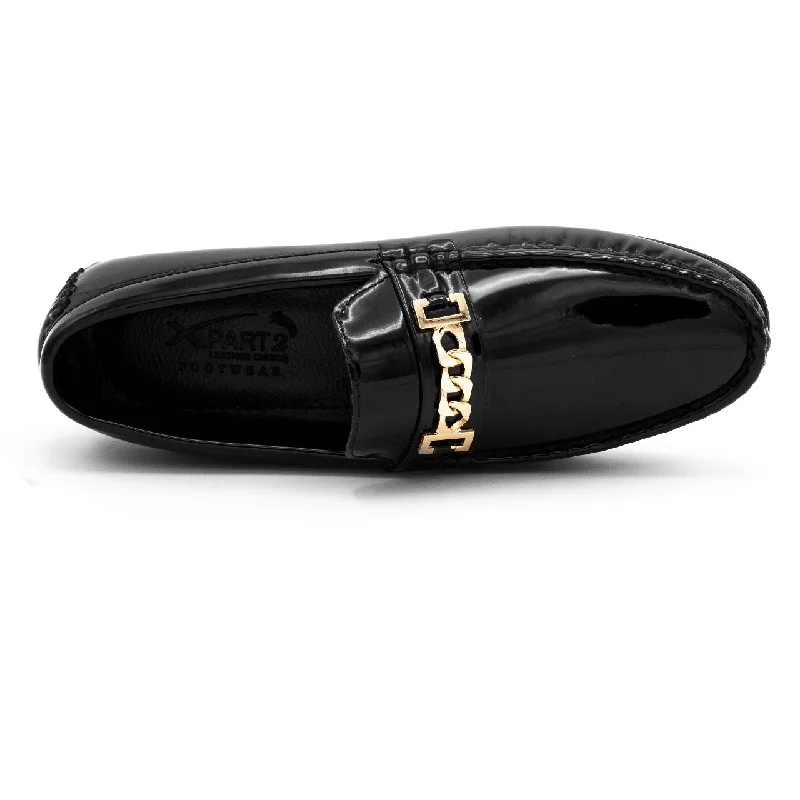 Loafers with unique style-Front chain loafers