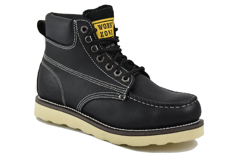 Boots near shopping malls-Work Zone Men's Moc-Toe 6" Soft Toe Work Boot