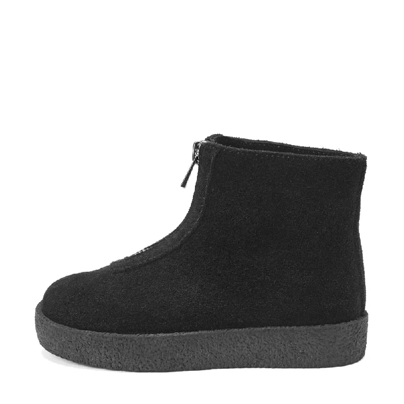 Boots with fun soles-Leah Suede Black