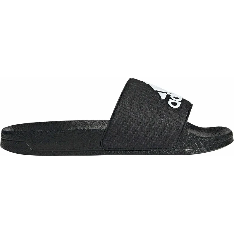 Slippers with soft leather-adidas Adilette Shower Sliders - Black