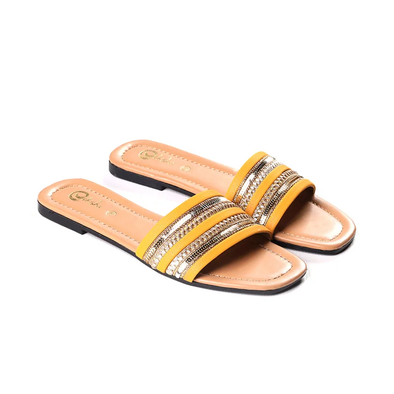 Flats for simple living-Women's Glossy Flats