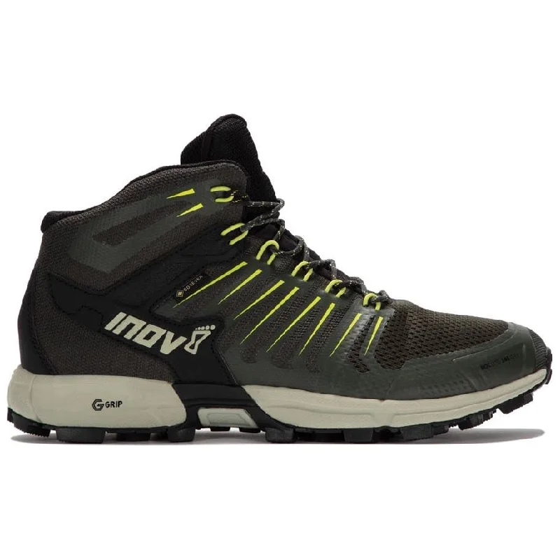 Boots with open soles-Inov8 Roclite G 345 GORE-TEX Mens Walking Boots - Olive