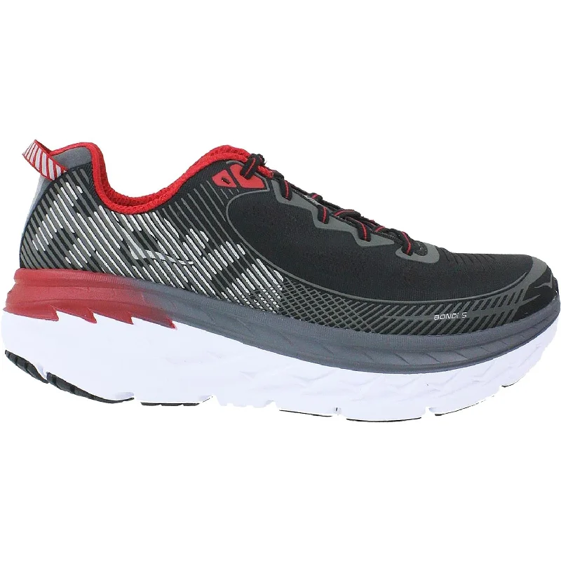 Athletic Shoes for Soft RunsMen's Hoka One One Bondi 5 Black/Formula One Mesh