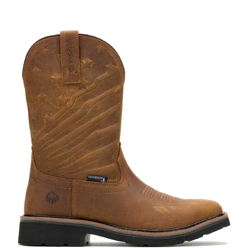 Boots near peak trails-Wolverine Men's Rancher Flag LX Waterproof 10" Steel Toe Western Boot