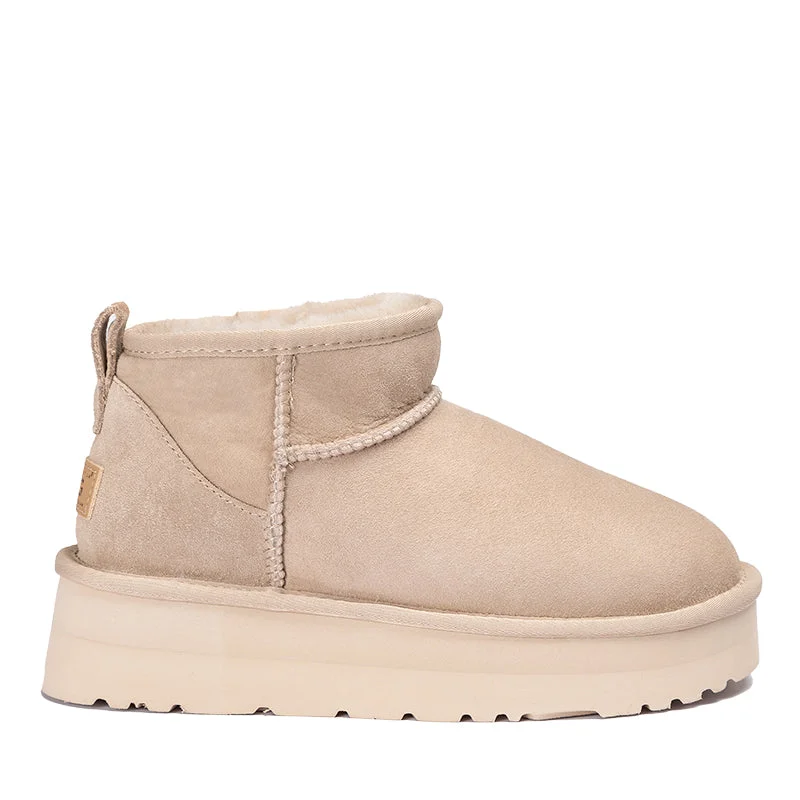 Boots with nearby dining-UGG Platform Classic Mini Boots