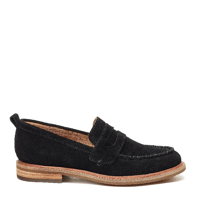 Loafers size guide-Lens Black Suede Loafers