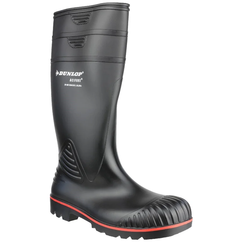 Boots with nearby dining-Dunlop Acifort Safety Wellington Boots