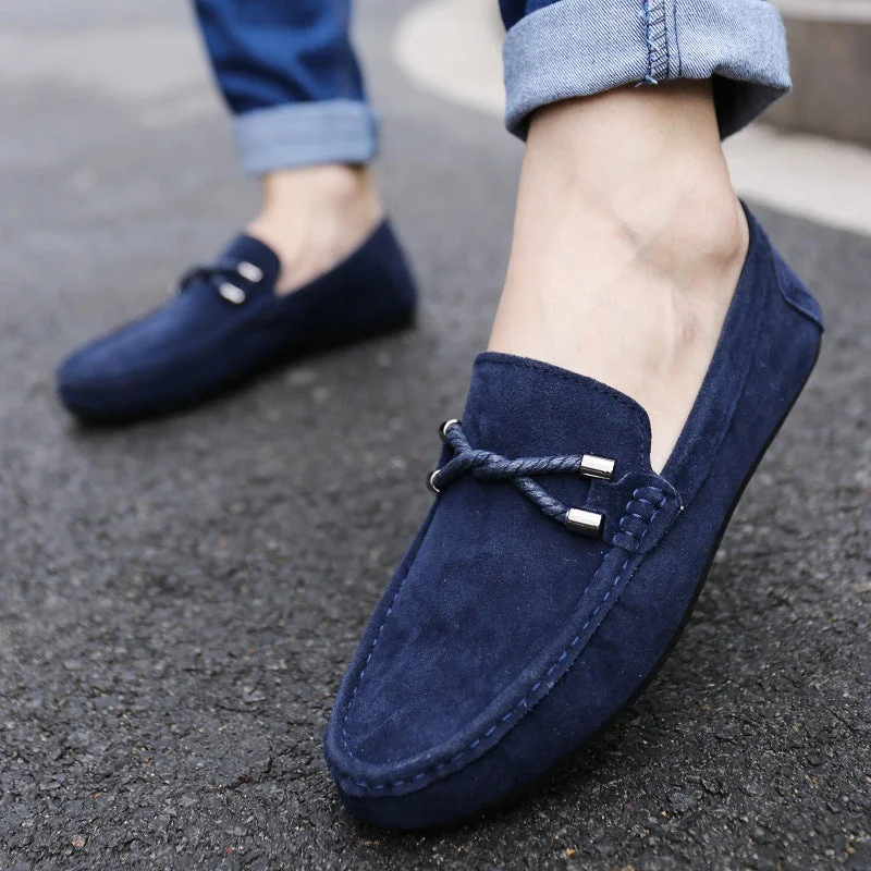 Loafers for versatile wear-UPUPER Spring Summer NEW Men's Loafers Comfortable Flat Casual Shoes Men Breathable Slip-On Soft Leather Driving Shoes Moccasins