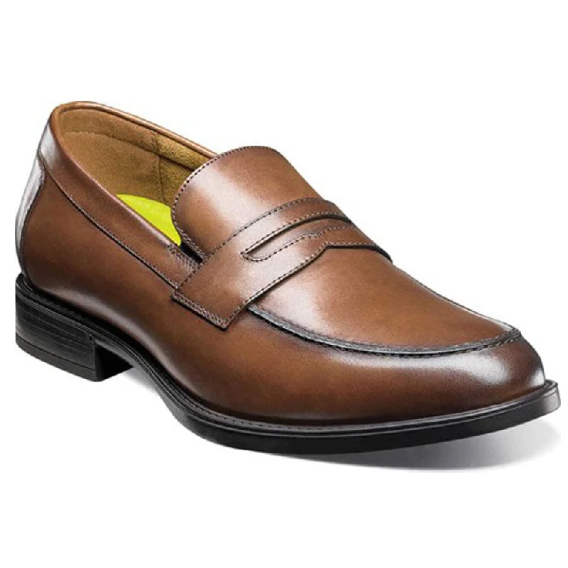 Loafers with casual elegance-Florsheim Midtown Penny Loafers Cognac Leather (Men's)