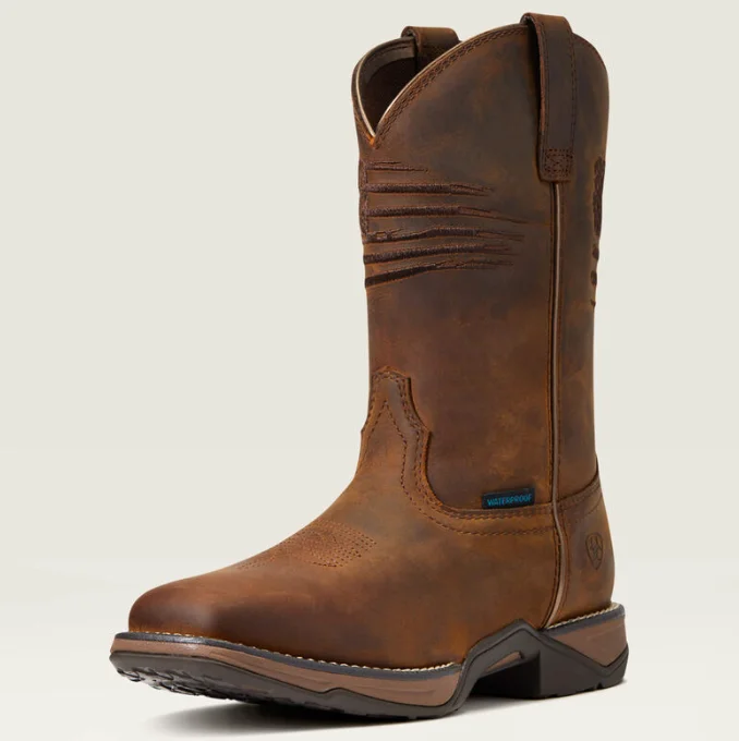 Boots for business trips-Women's Ariat Anthem Patriot Waterproof Western Boot