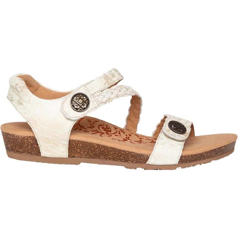 Women's Aetrex Jillian Gold Leather