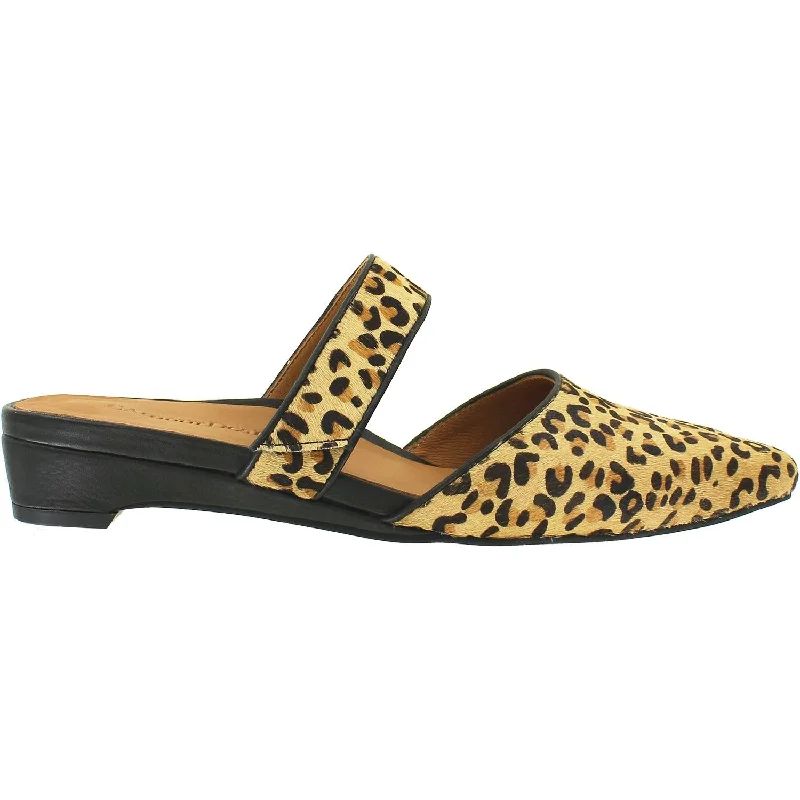 Women's L'Amour Des Pieds Baruk Brown/Black Leopard Animal Print Hair On Leather