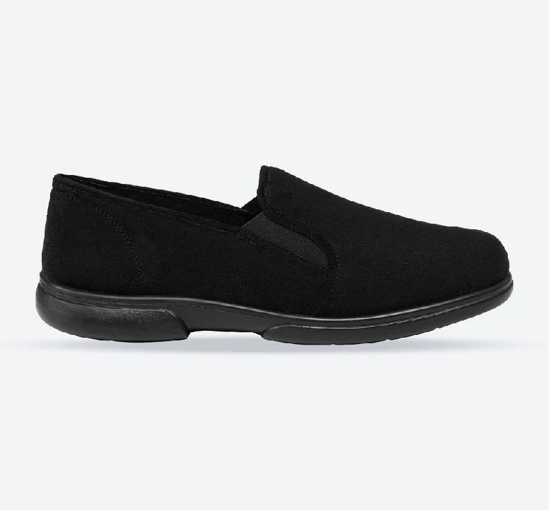 Slippers with soft fit-Mens Wide Fit Tredd Well Seth Slippers