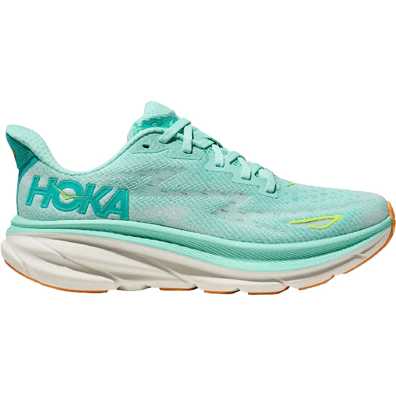 Athletic Shoes for Urban JoggingWomen's Hoka Clifton 9 Seafoam/Aqua Breeze Mesh