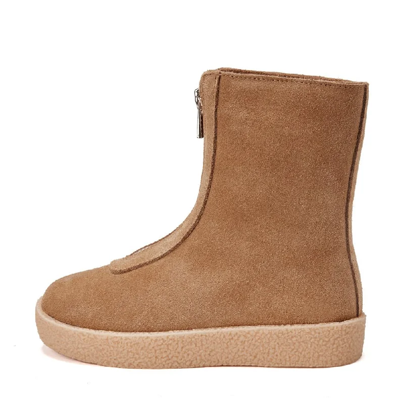 Boots for fast feet-Leah Suede High Camel