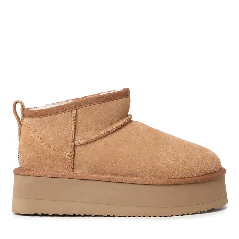 Boots near libraries-UGG Platinum Mini Suede Platform Boots