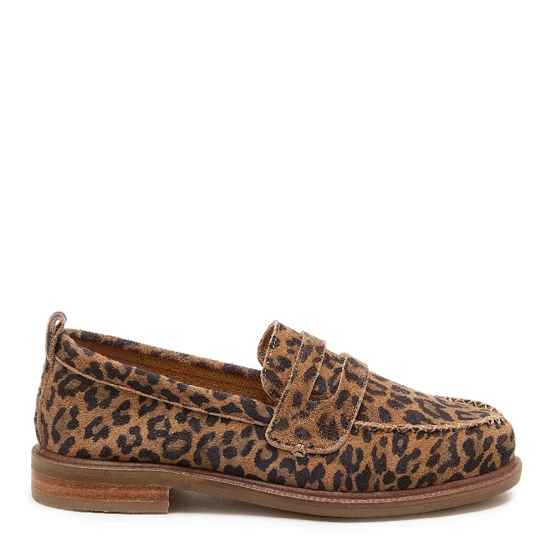 Patent leather loafers-Lens Leopard Loafers