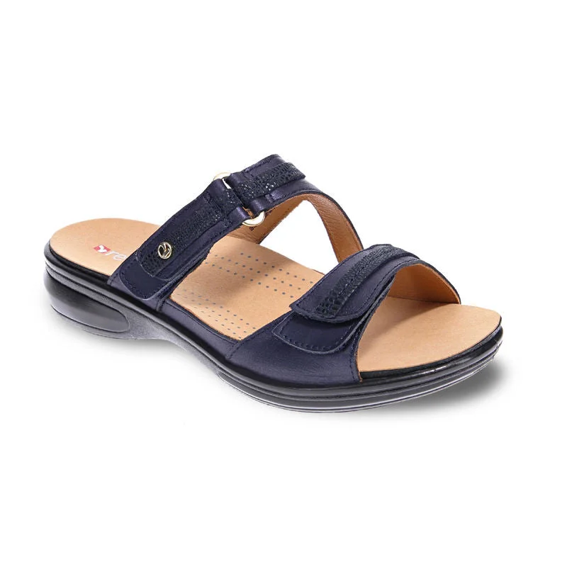 Revere Women's Rio Sandal Navy Lizard