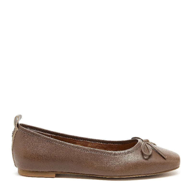 Flats for core dwellers-Frankie Taupe Ballet Flats