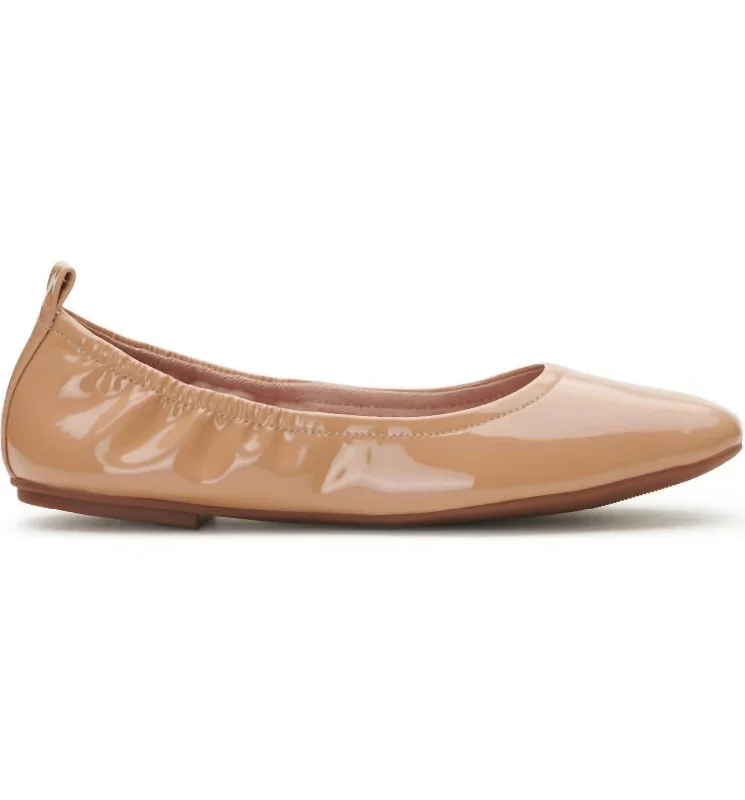 Flats near entertainment-Ronjlita Chic Ballet Flats In Beige