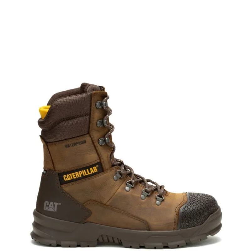 Boots with lofted heel-CAT Men's Accomplice X Waterproof EH 8" Work Boot