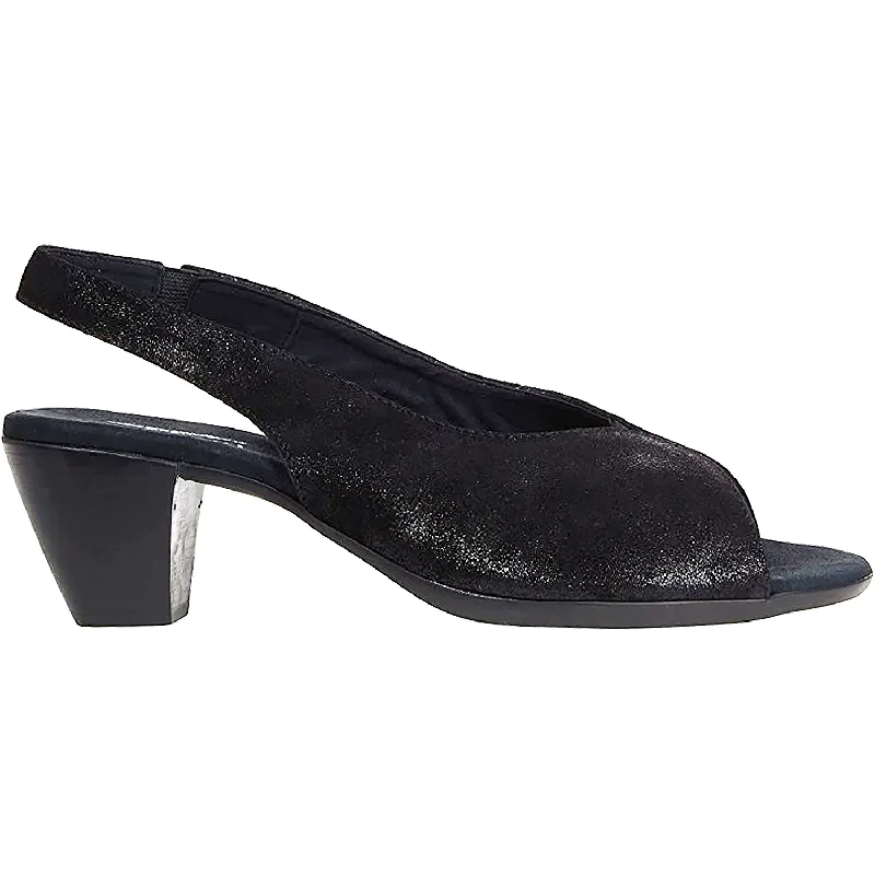 Women's Munro Rochelle Black Shimmer Suede