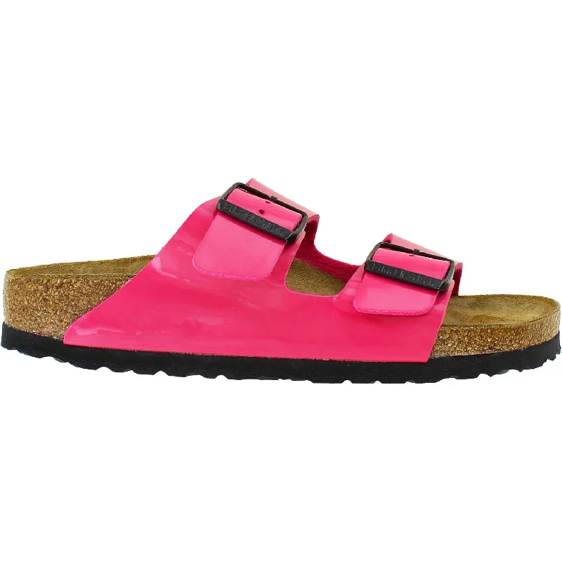 Women's Birkenstock Arizona Fuchsia Tulip Patent Birko-Flor