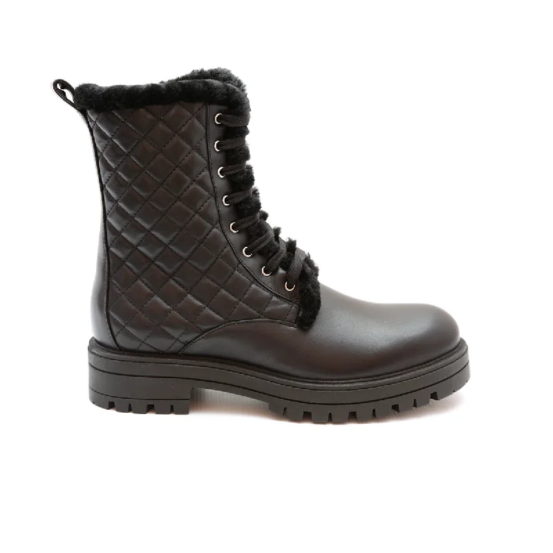 Boots for weekend trips-Women's Lara Shearling Combat Boots