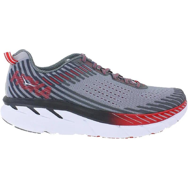 Athletic Shoes with Simple CareMen's Hoka One One Clifton 5 Alloy/Steel Gray Mesh