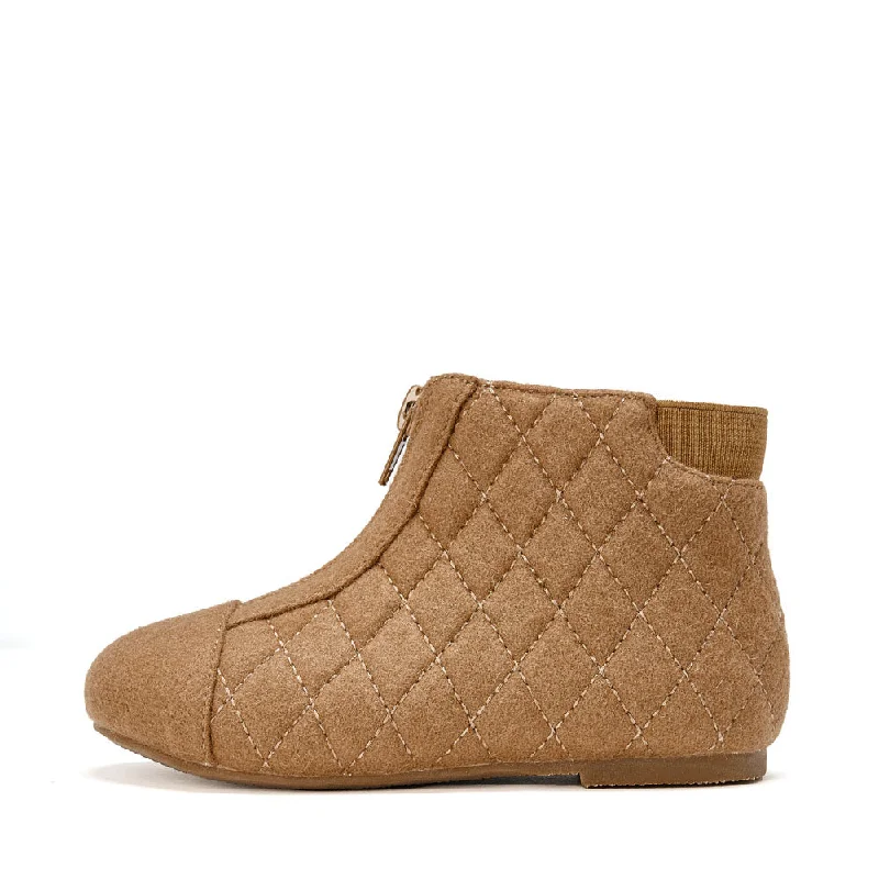 Boots with roof soles-Nicole Wool Beige