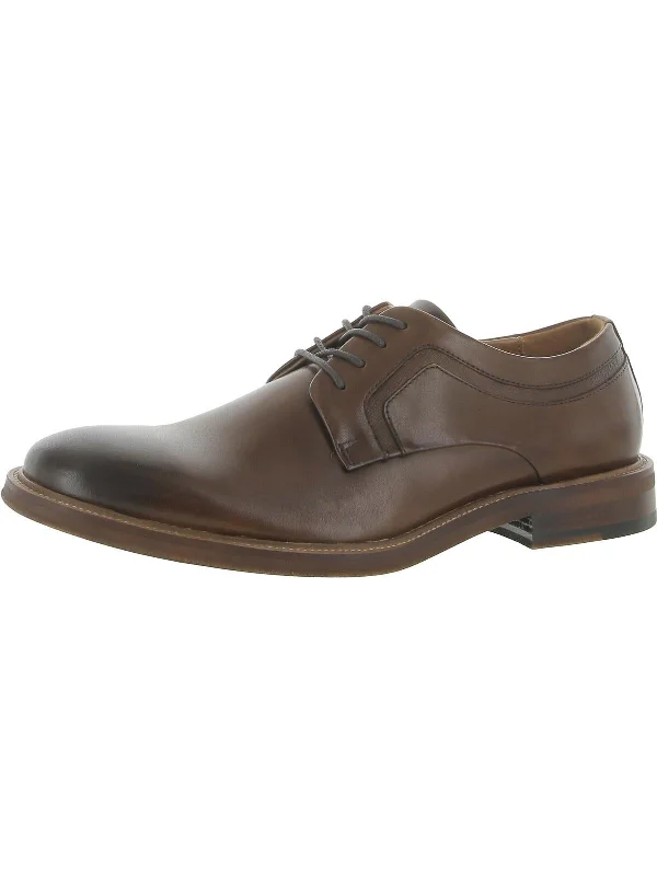 Prewitt Mens Leather Lace-Up Oxfords