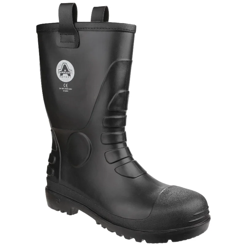 Boots with roof tread-Amblers FS90 Safety Wellington Boots