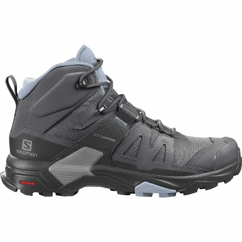 Boots for quick trips-Salomon X Ultra 4 Mid GORE-TEX Womens Walking Boots - Grey