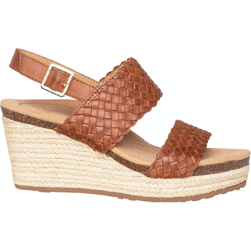 Women's Aetrex Summer Cognac Leather