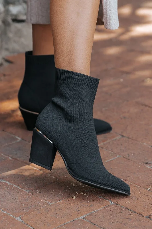 Boots with fresh soles-MIA Draxton Black Heeled Bootie - FINAL SALE