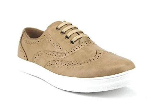 Athletic Shoes with Simple DesignScans Men's 63305 Classic Wing Tip Lace up Sneakers