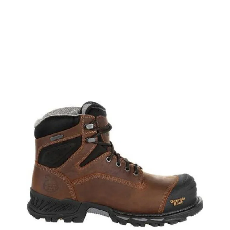 Boots for winter-Georgia Boot Men's Rumbler 6" Waterproof EH Comp Toe Work Boot