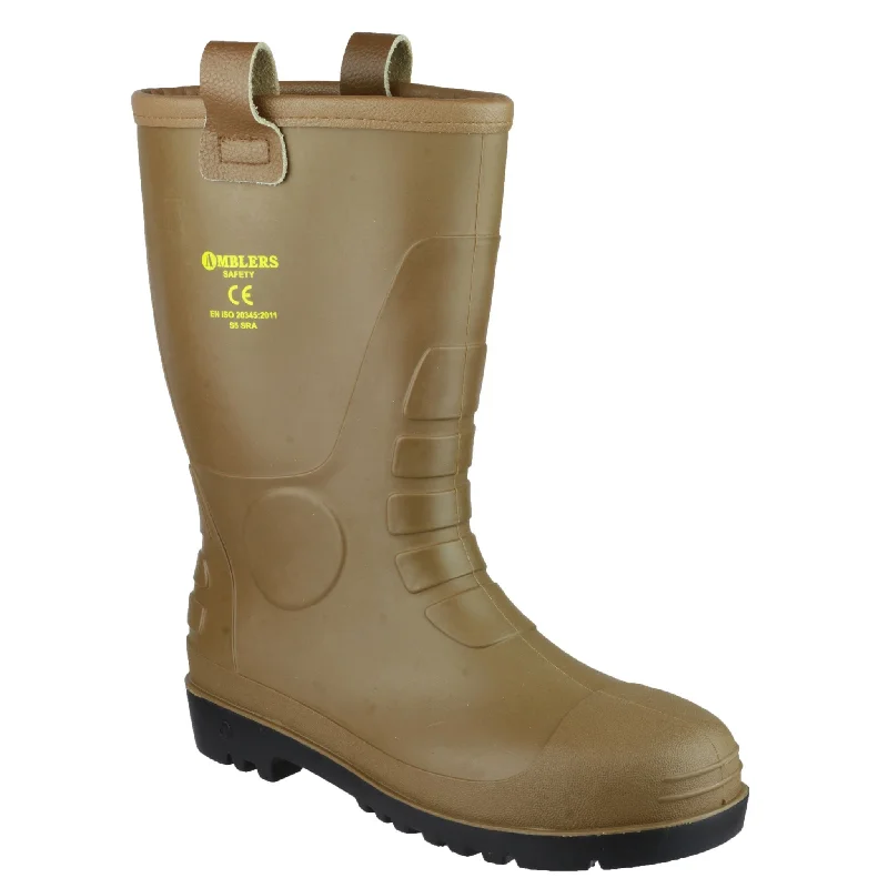 Boots for short moves-Amblers FS95 Rigger Safety Wellington Boots