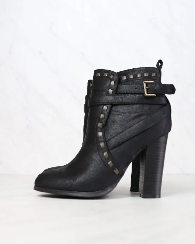 Boots with fresh tread-Fairest Ankle Boot of Them All in Black