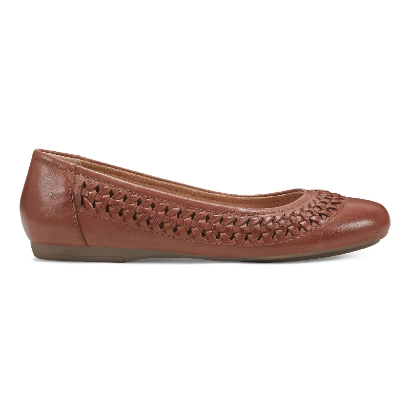 Flats for remote workers-Jett Woven Round Toe Slip-on Dress Flats