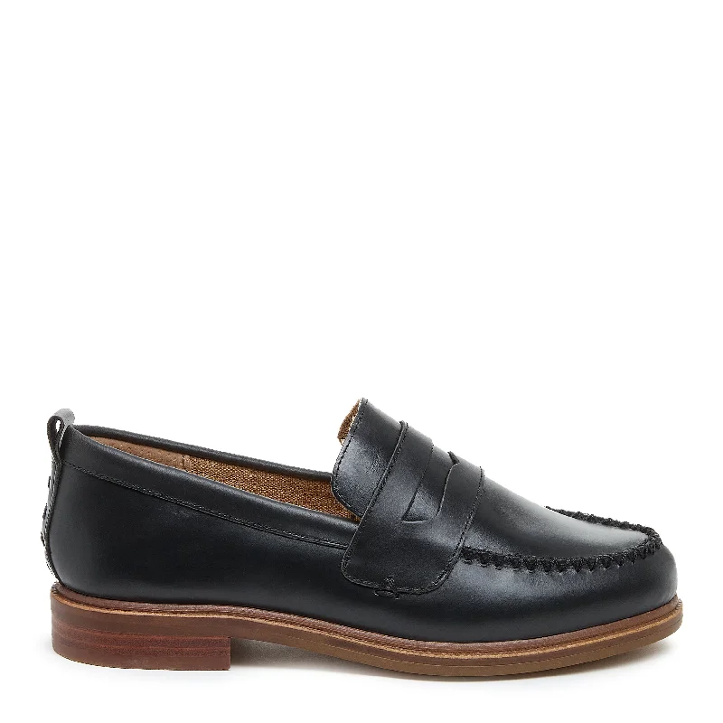 Best loafers for wide feet-Lens Black Glossy Wide Width Loafers