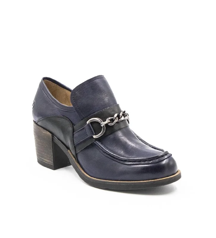 Loafers for understated fit-Women's Palmer Chain Loafer Shoes In Blue/black