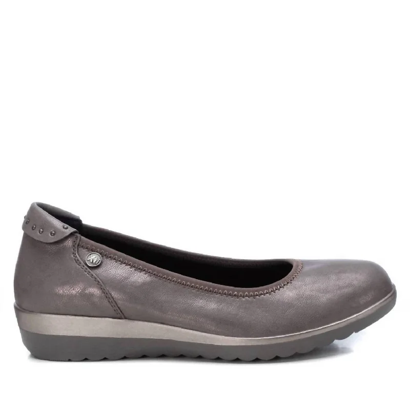 Flats for solo living-Women's Ballet Flats Shoes In Charcoal