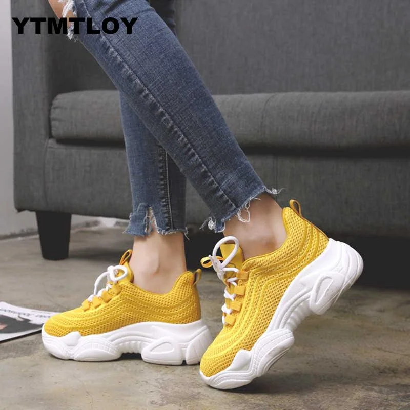 Flats with top decks-Women Sneakers Autumn  air Mesh Tenis Fashion Casual Shoes Woman Comfortable Breathable Flats Female Platform Chaussure Femme 0