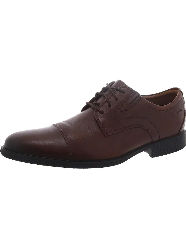 Mens Leather Toe-Cap Oxfords