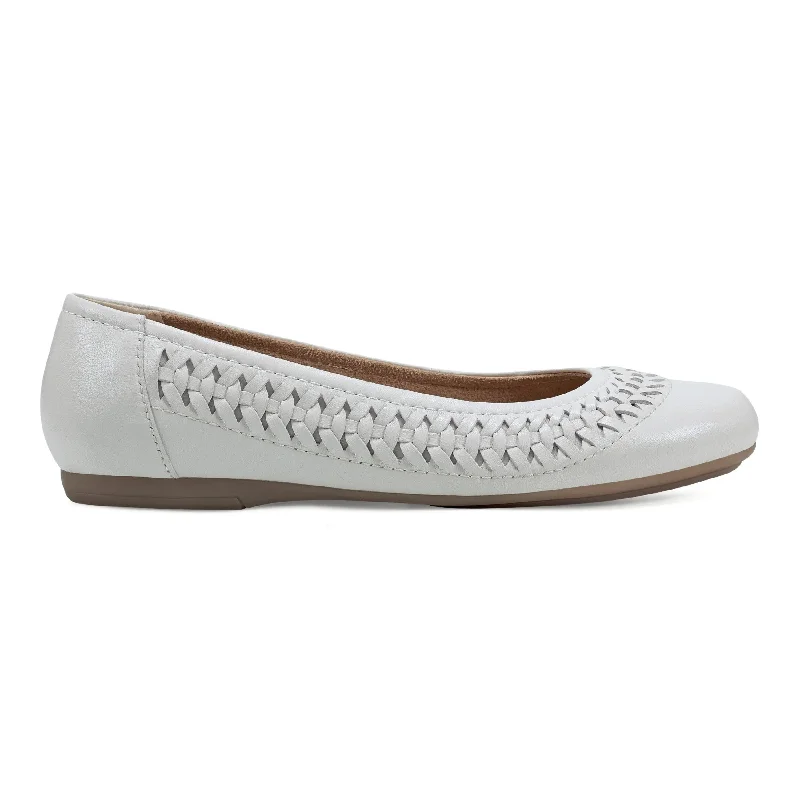 Flats for minimalist living-Jett Woven Round Toe Slip-on Dress Flats