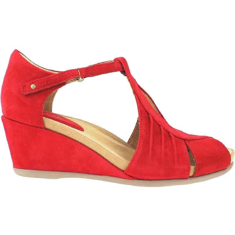 Women's Earth Primrose Bright Red Suede