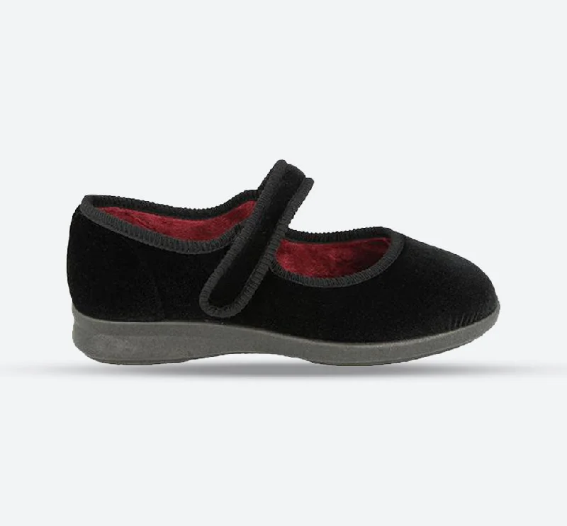 Slippers with bold fit-Womens Wide Fit DB Whitby Slippers