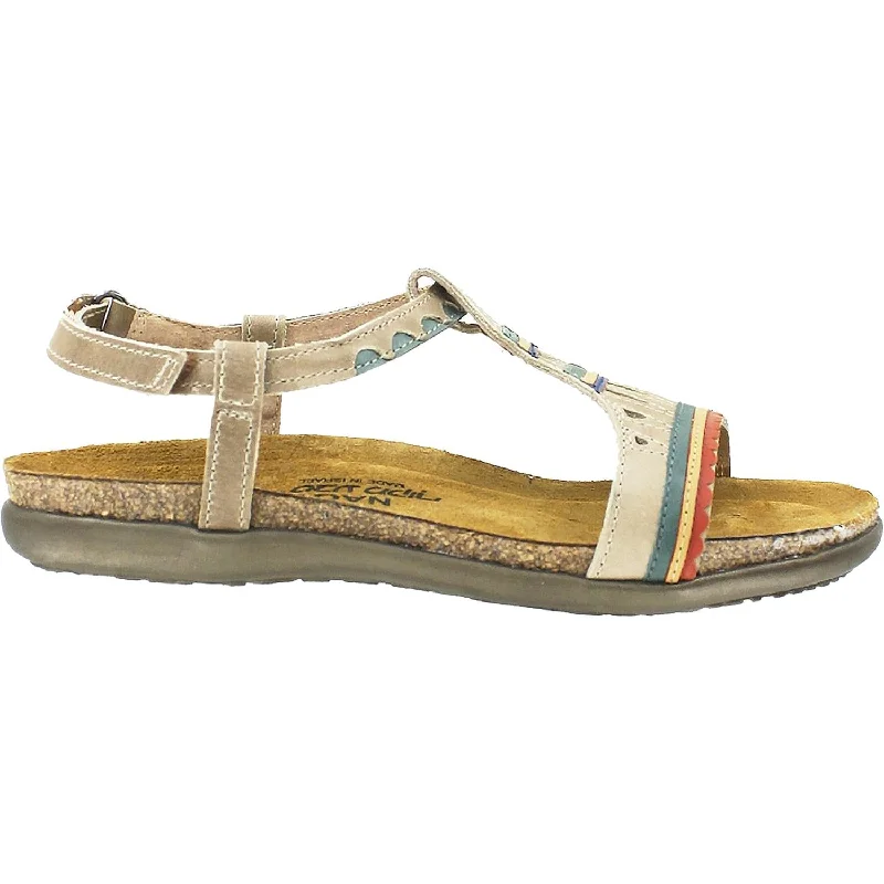 Women's Naot Odelia Khaki Beige/Sea Green Leather